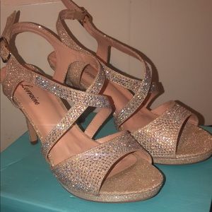 Nude Sparkly Heels